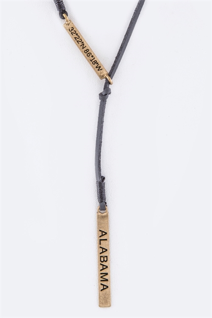 LA JEWELRY PLAZA, ALABAMA GIS Tags Necklace, 41-JN0089-ALB/AQ690