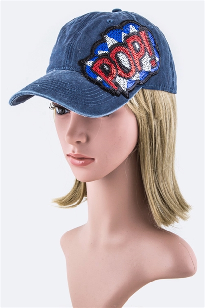 LA JEWELRY PLAZA, Sequins POP Fashion Cap, 128-35019-POP/MAKE