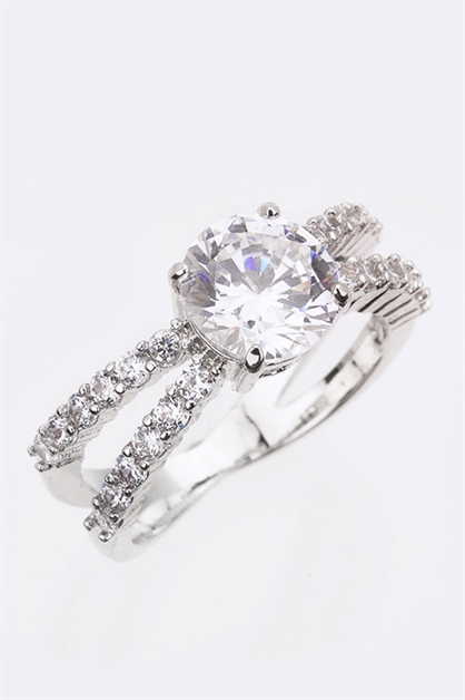 LA JEWELRY PLAZA, Fashion CZ Engagement Band, 98-CW1793