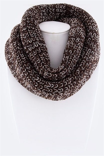 LA JEWELRY PLAZA, Multi Tone Knit Infinity Scarf, 127-US14108/MB013