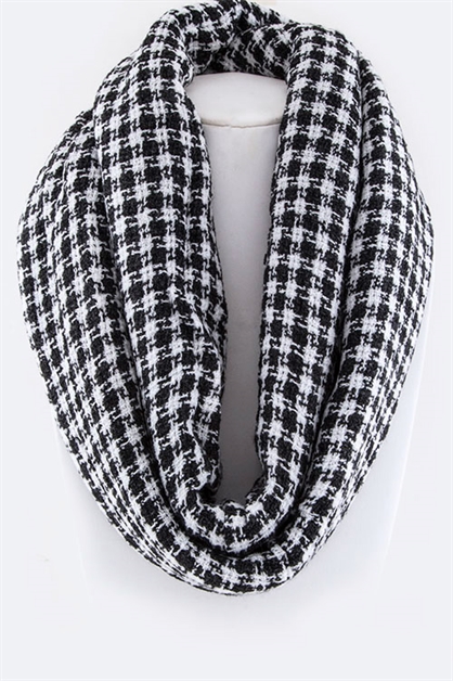 LA JEWELRY PLAZA, Checker Infinity Scarf, 110-LOF191-MB041