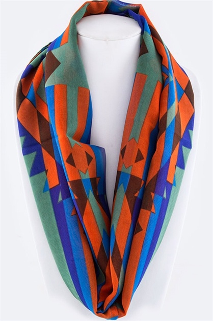 LA JEWELRY PLAZA, Aztec Iconic infinity Scarf, 51-SC0007-MC014