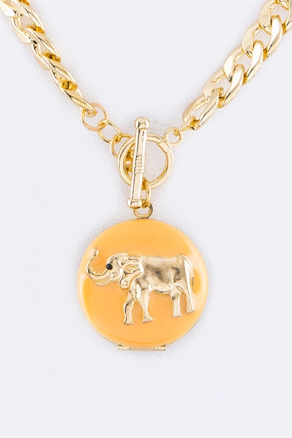 LA JEWELRY PLAZA, Elephant Locket Pendant , 46-ON3185/AK050