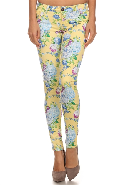 BAGEL, FLORAL PRINT PANTS, NSP-516