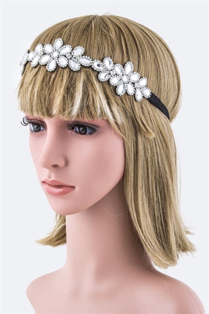 LA JEWELRY PLAZA, Flower Stretch Headband, 99-HS251X012dd/MR037