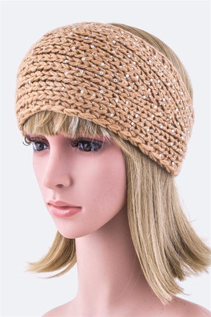 LA JEWELRY PLAZA, Crystals Wide Headband, 128-WT142-MT-L