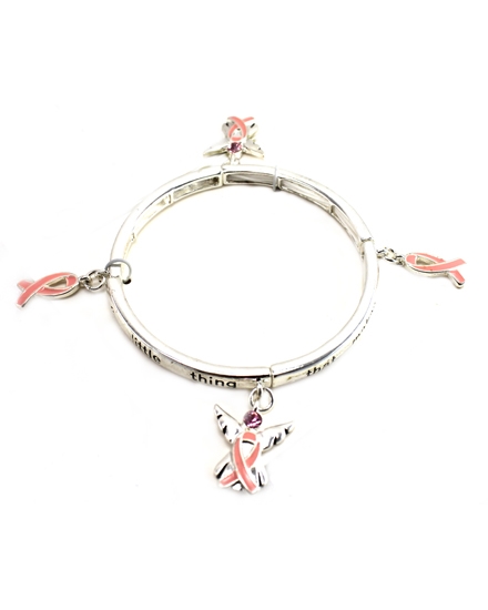BEAUTYSIS, Pink Ribbon Bracelet, OB05756ASPNK