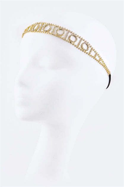 LA JEWELRY PLAZA, Crystal Stretch Headband, 06-HBN14-2600ATDD/MG042