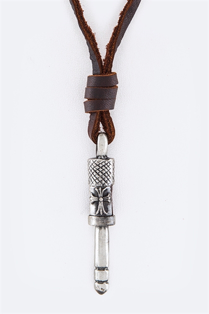 LA JEWELRY PLAZA, Cross Headphone Jack Pendant , 98-EM8032/AG489