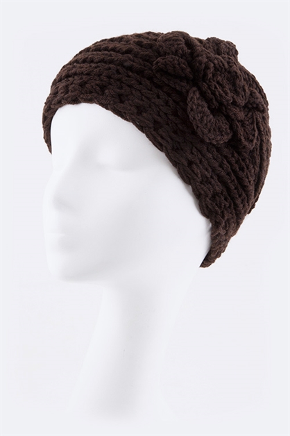 LA JEWELRY PLAZA, Floral Knit Head Wrap, 99-HB247X002DD/MF036