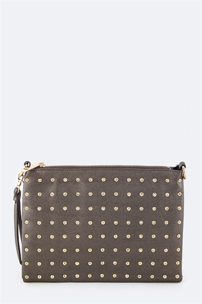 LA JEWELRY PLAZA, Stud Convertible Crossbody Bag, 05-WL234-1/IRIS