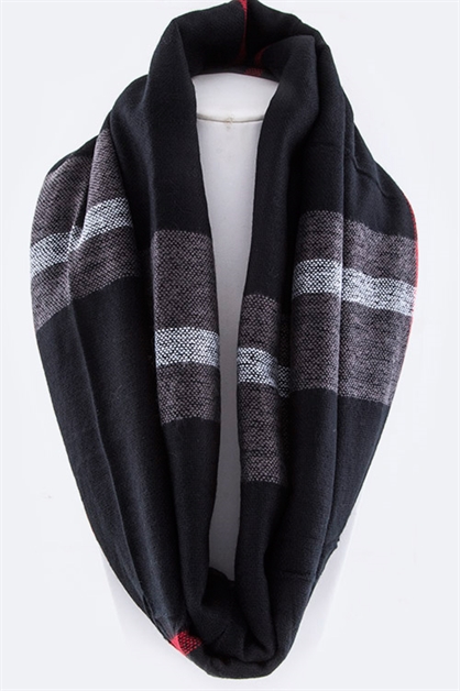 LA JEWELRY PLAZA, Mad For Plaid Infinity Scarf, 123-JS524/MD031