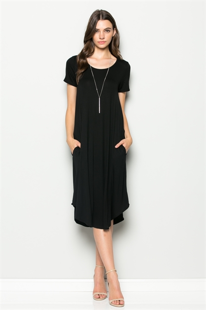 7TH RAY, TEE DRESS SHIRT MIDI, D8590