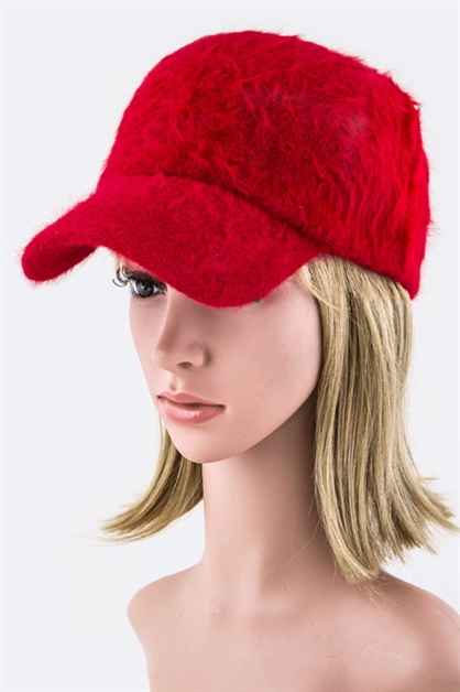 LA JEWELRY PLAZA, Angora Hair Solid Color Cap, 98-AN036/MD006-007