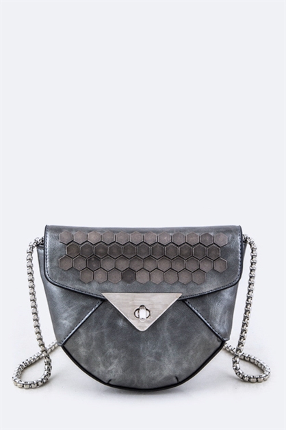 LA JEWELRY PLAZA, Honeycomb Studs Clutch Bag, 109-66102-MI014