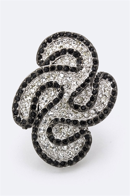 LA JEWELRY PLAZA, Crystal Cocktail Ring, 98-RS8055/AY123