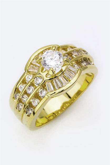 LA JEWELRY PLAZA, Cubic Zirconia Classic Ring, 98-CW1800