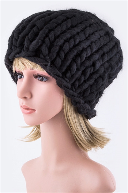 LA JEWELRY PLAZA, Chunky Knit Beanie Hat, 125-SHT-H5440/MU042