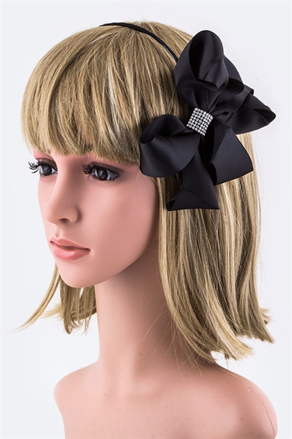 LA JEWELRY PLAZA, Jumbo Bow Convertible Headband, 61-GYH3745