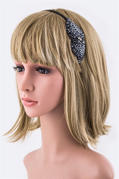LA JEWELRY PLAZA, Crystal Double Heart Headband, 98-YA1013/MF022