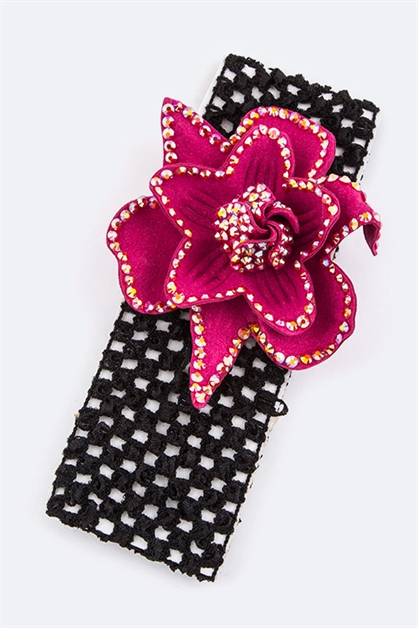 LA JEWELRY PLAZA, Flower Kids Strertch Headband, 98-KIDMF064/MW008