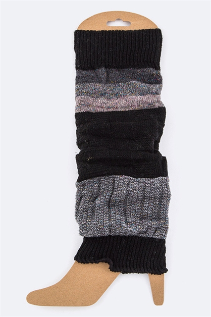 LA JEWELRY PLAZA, Mix Color Blocks Leg Warmers, 125-SLW-H1035/MP-3
