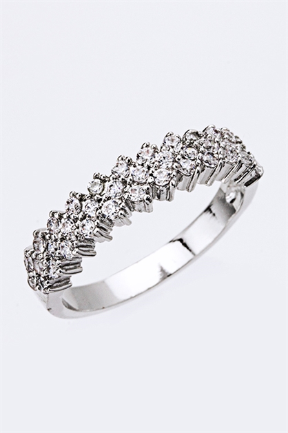 LA JEWELRY PLAZA, Classic Crystal Ring, 99-CW1768-NW-1