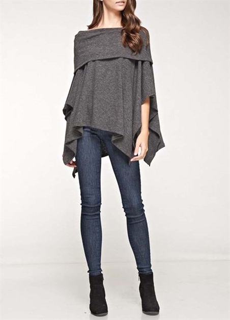 OH SO CALI CLOTHING, Off Shoulder Poncho, FA188918