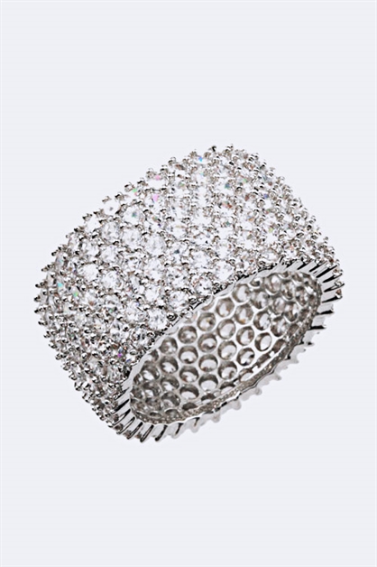 LA JEWELRY PLAZA, All Around CZ Ring, 99-CW1745/NW-1