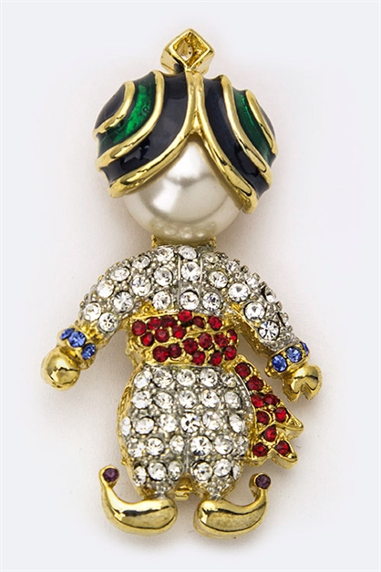 LA JEWELRY PLAZA, Little Prince Crystal Brooch, 98-HB652-BI163