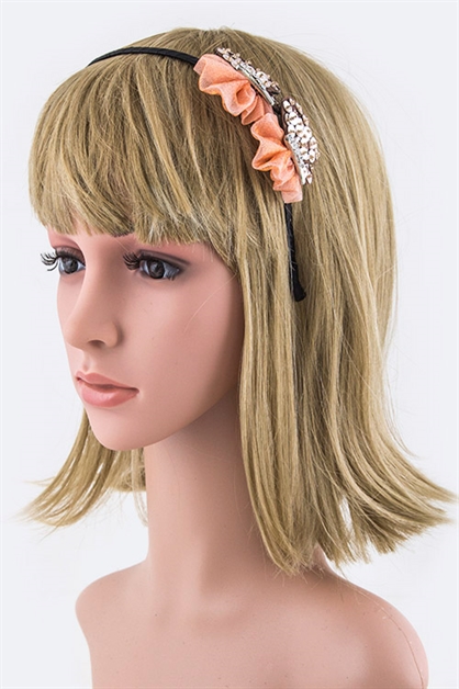 LA JEWELRY PLAZA, Butterfly Bow Iconic Headband, 128-BH1105/MG127-128