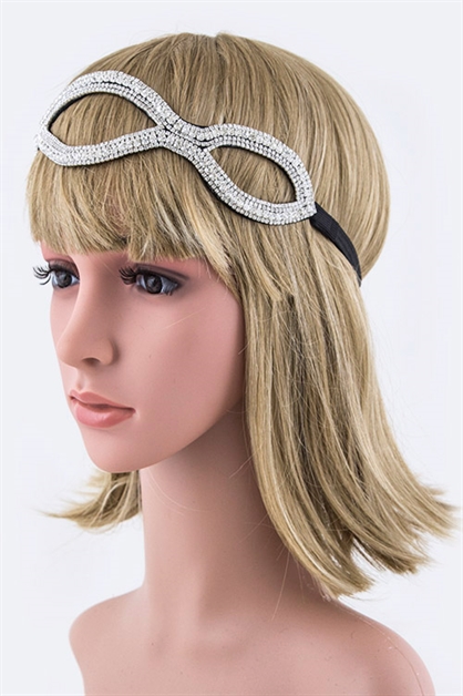 LA JEWELRY PLAZA, Crystal Stretch Headband, 27-HS251X054/MR063