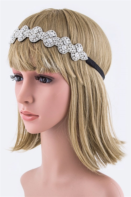 LA JEWELRY PLAZA, Crystal Stretch Headband, 27-HS251X053/MR052