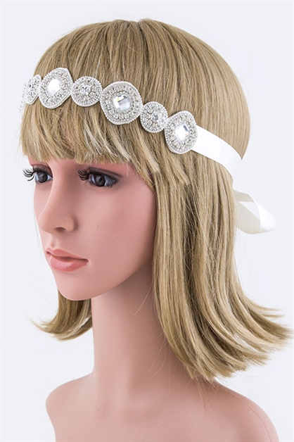 LA JEWELRY PLAZA, Crystal Wheels Bridal Hair Tie, 27-BLT251X036-BJ069