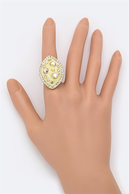 LA JEWELRY PLAZA, Crystal Dots Ring, 99-EF693/AY003