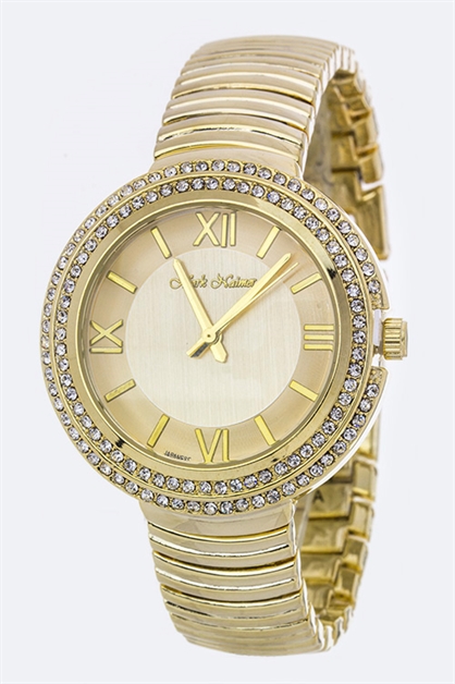 LA JEWELRY PLAZA, Roman Number Crystal Watch, 06-MN3218