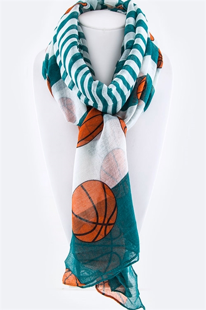 LA JEWELRY PLAZA, Team Color Basketball Scarf, 51-SC0079-MA004