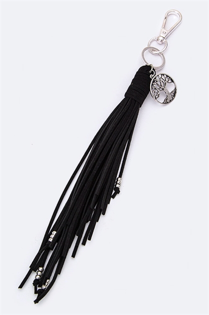 LA JEWELRY PLAZA, Tree of Life Suede Key Charm, 51-JK0139BE077