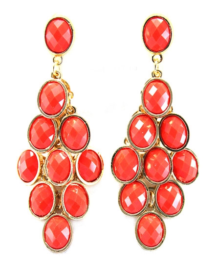 BEAUTYSIS, Coral Cluster Earring, JE019CO