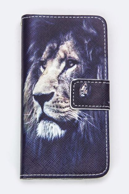LA JEWELRY PLAZA, Lion Print Iphone 6S Fashion Case, 128-EMP211/BL063