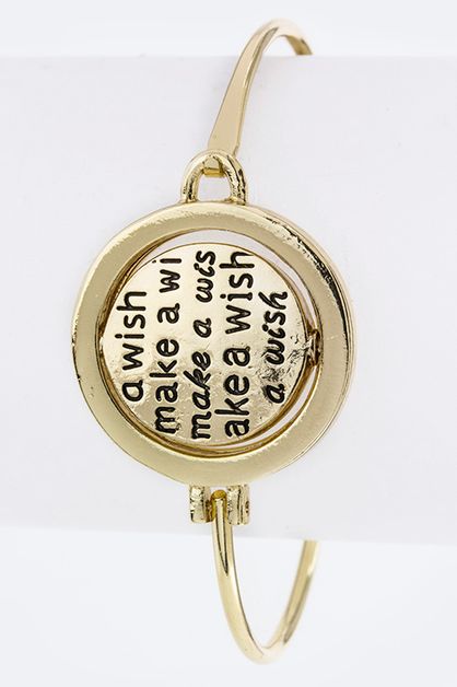 LA JEWELRY PLAZA, Crystal Wishbone Spinner Hook Bangle, 46-OB1192/AJ218