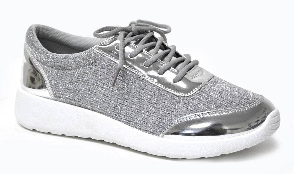 H2K TRADING Wholesale Stella-Sneakers-Silver-C | Orangeshine.com