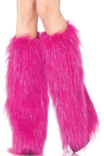 DONNA DI CAPRI, Furry Lurex Leg Warmers, LA-3923