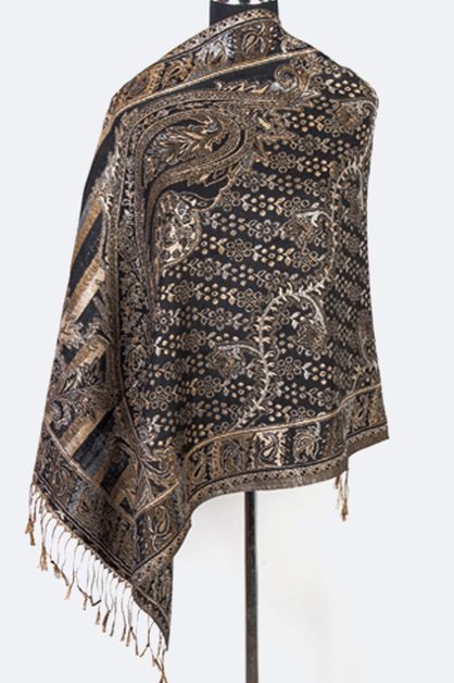 LA JEWELRY PLAZA, Paisley Pattern Pashmina Shawl Scarf, 117-PM3220-AS