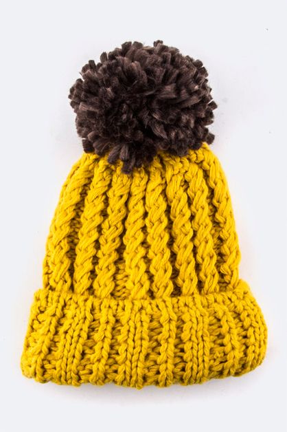 LA JEWELRY PLAZA, Adult & Kids Slouchy Pom Pom Beanie, 128-EMC6419-MQ019