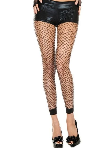 DONNA DI CAPRI, Black Mini Fishnet Leggings for Women, ML-35930