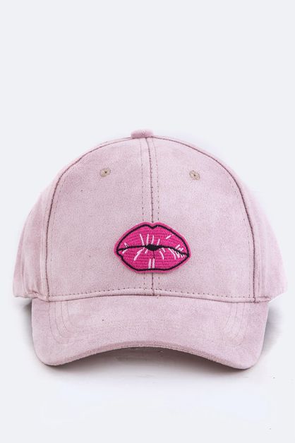 LA JEWELRY PLAZA, Lips Patch Ultra Suede Cap, 128-EMH8595-MAKE