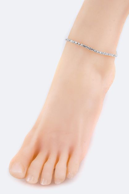 LA JEWELRY PLAZA, Rhinestones Stretch Fashion Anklet, 98-TA-1-BM101
