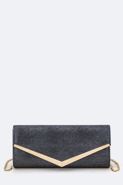 LA JEWELRY PLAZA, Metallic Fashion Evening Clutch, 81-AL3378-MQ016