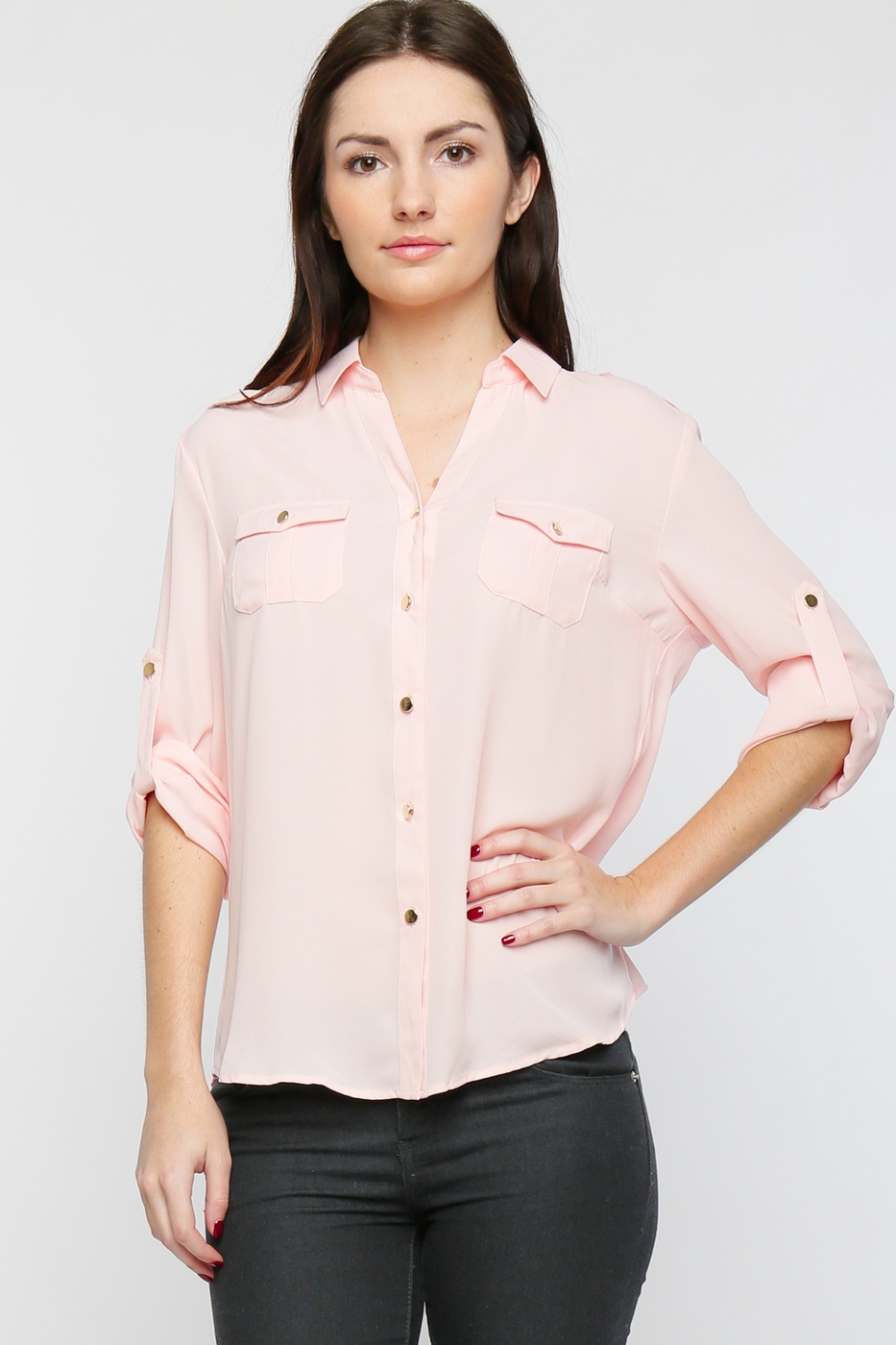 misia fashion misia wholesale button up top orangeshine misia fashion misia wholesale button up top orangeshine